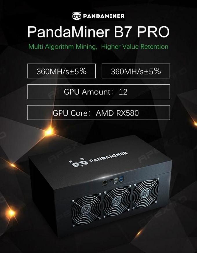 PRO-360m 矿机 带 8 熊猫牌 Mdel Eth B7 块显卡